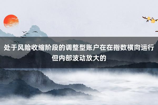 处于风险收缩阶段的调整型账户在在指数横向运行但内部波动放大的