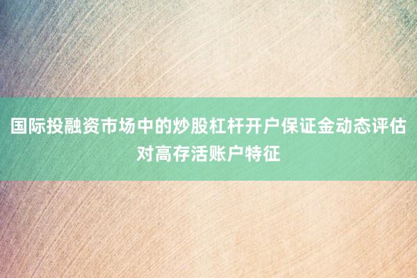 国际投融资市场中的炒股杠杆开户保证金动态评估对高存活账户特征