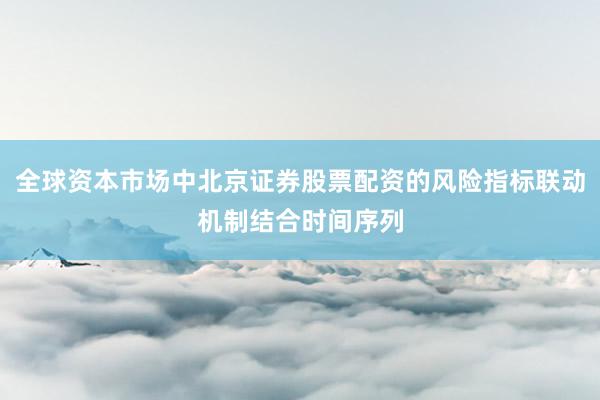 全球资本市场中北京证券股票配资的风险指标联动机制结合时间序列