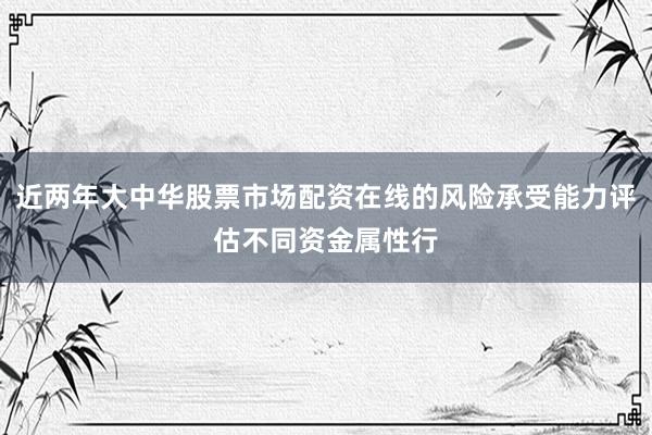 近两年大中华股票市场配资在线的风险承受能力评估不同资金属性行