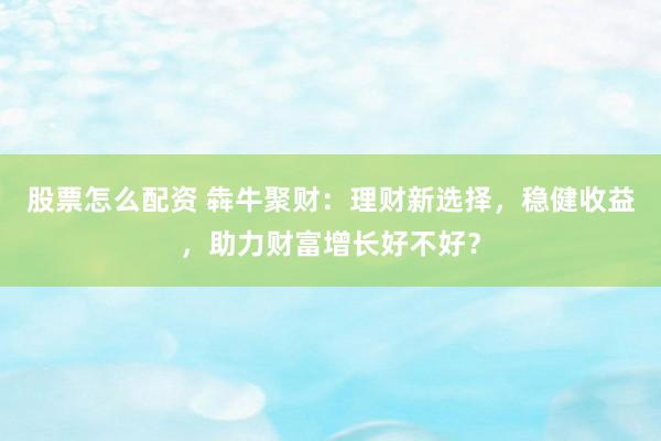 股票怎么配资 犇牛聚财：理财新选择，稳健收益，助力财富增长好不好？