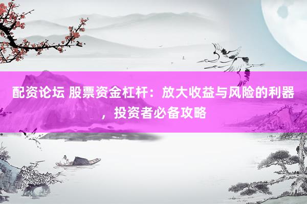 配资论坛 股票资金杠杆：放大收益与风险的利器，投资者必备攻略